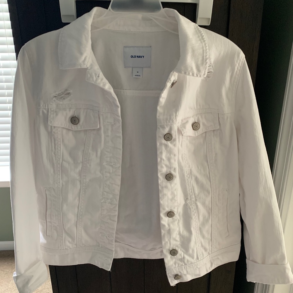 Old navy white womens jean jacket